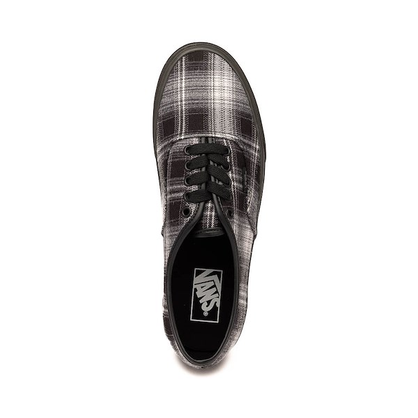 alternate view Vans Authentic Flannel Skate Shoe - Black / Faded BlackALT2