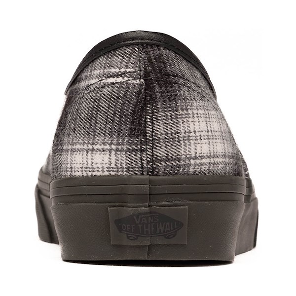 alternate view Vans Authentic Flannel Skate Shoe - Black / Faded BlackALT4