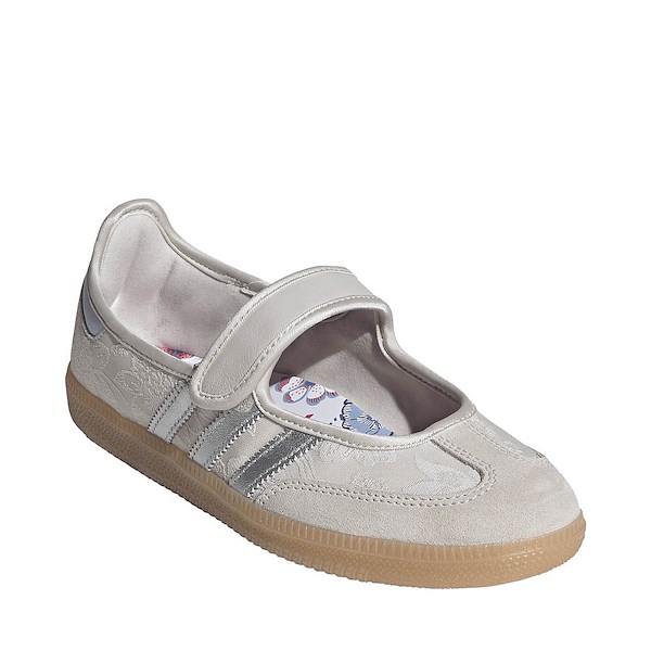 alternate view Womens adidas Samba Jane Athletic Shoe - Chalk Pearl / Silver Metallic / Chalk WhiteALT5
