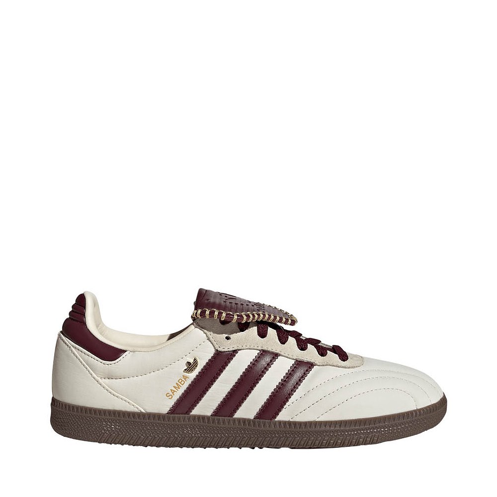 Womens adidas Samba LT Athletic Shoe - Cream White / Maroon / Gold Metallic
