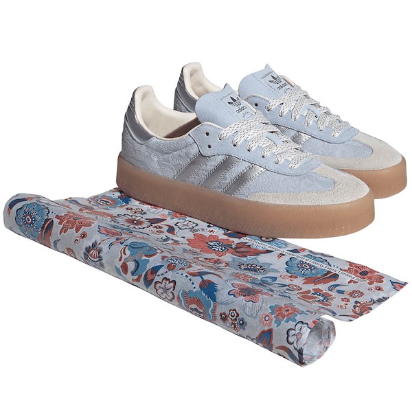alternate view Womens adidas x Liberty London Sambae Athletic Shoe - Crystal Sky / Silver Metallic / Chalk PearlALT1D
