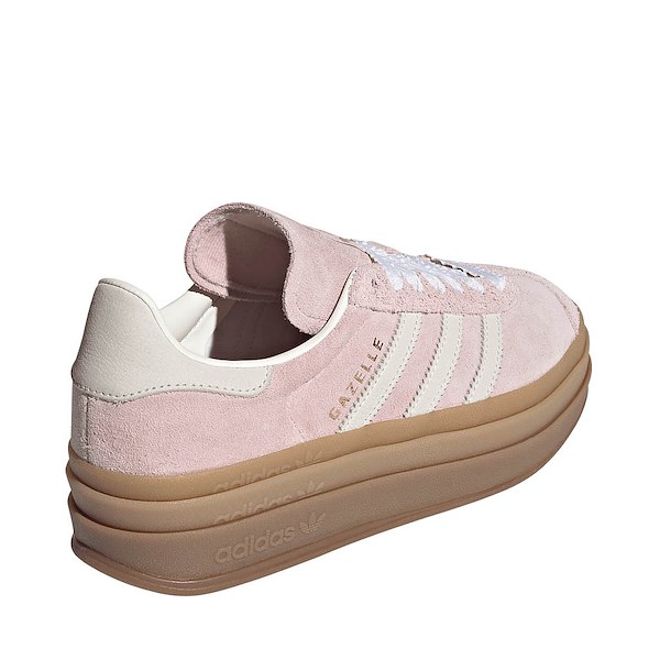 alternate view Womens adidas Gazelle Bold Athletic Shoe - Sandy Pink / Off White / Copper MetallicALT4