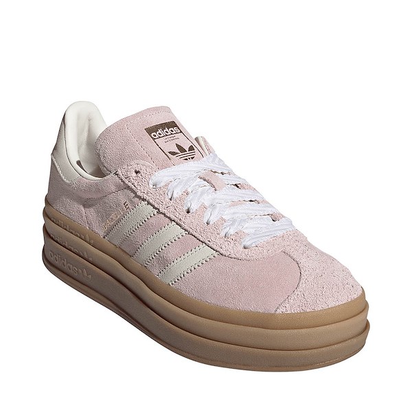 alternate view Womens adidas Gazelle Bold Athletic Shoe - Sandy Pink / Off White / Copper MetallicALT5