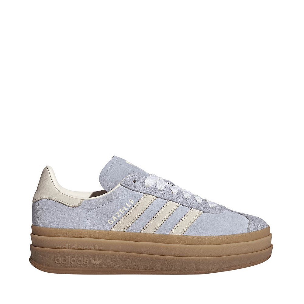 Womens adidas Gazelle Bold Athletic Shoe - Crystal Sky / Chalk Pearl / Ice Gold Metallic