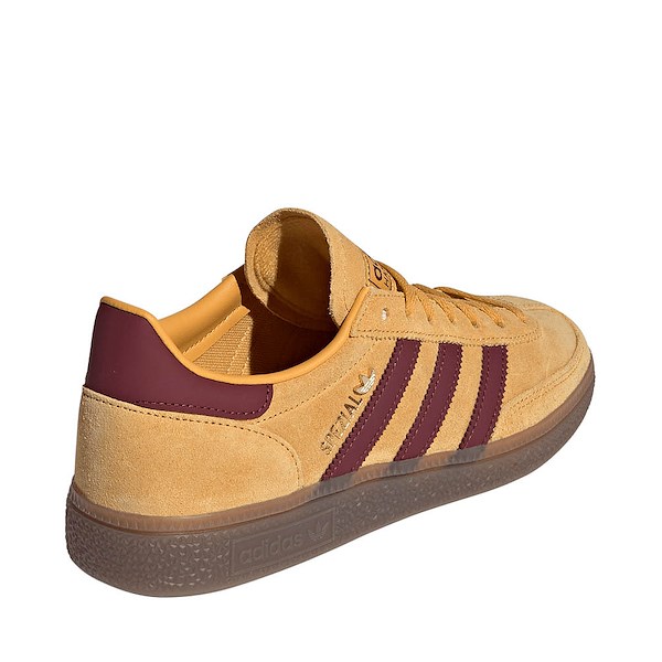 alternate view Womens adidas Handball Spezial Athletic Shoe - Preloved Yellow / Shadow Red / Gold MetallicALT4