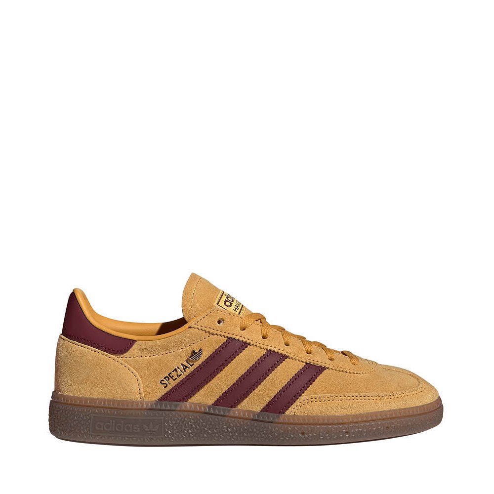 Womens adidas Handball Spezial Athletic Shoe - Preloved Yellow / Shadow Red / Gold Metallic