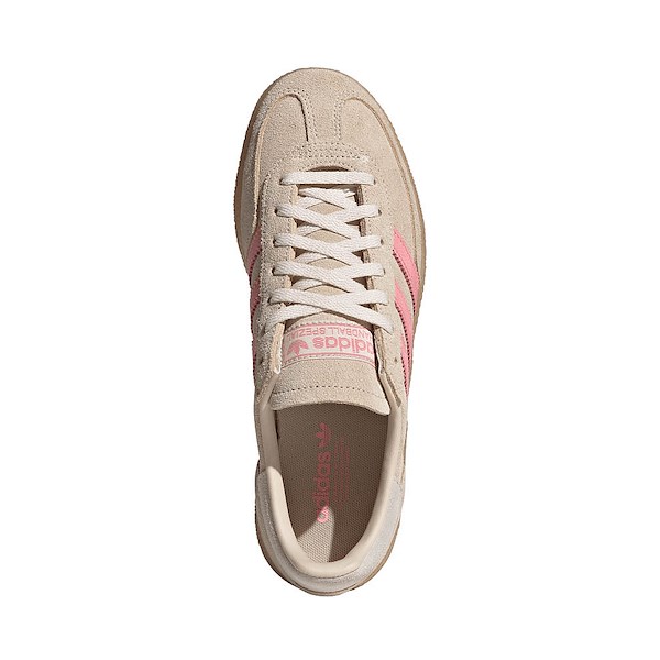 alternate view Womens adidas Handball Spezial Athletic Shoe - Crystal Linen / Pink Spark / Wonder WhiteALT2