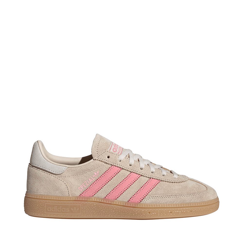 Womens adidas Handball Spezial Athletic Shoe - Crystal Linen / Pink Spark / Wonder White