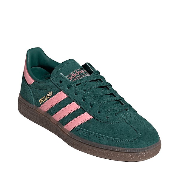 alternate view Womens adidas Handball Spezial Athletic Shoe - Collegiate Green / Pink Spark / Gold MetallicALT5