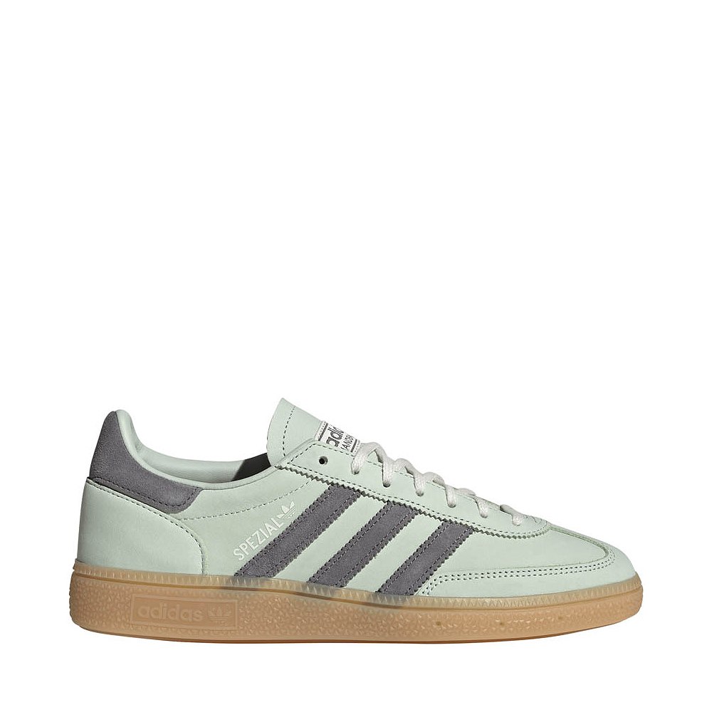 Womens adidas Handball Spezial Athletic Shoe - Linen Green / Grey Four / Off White
