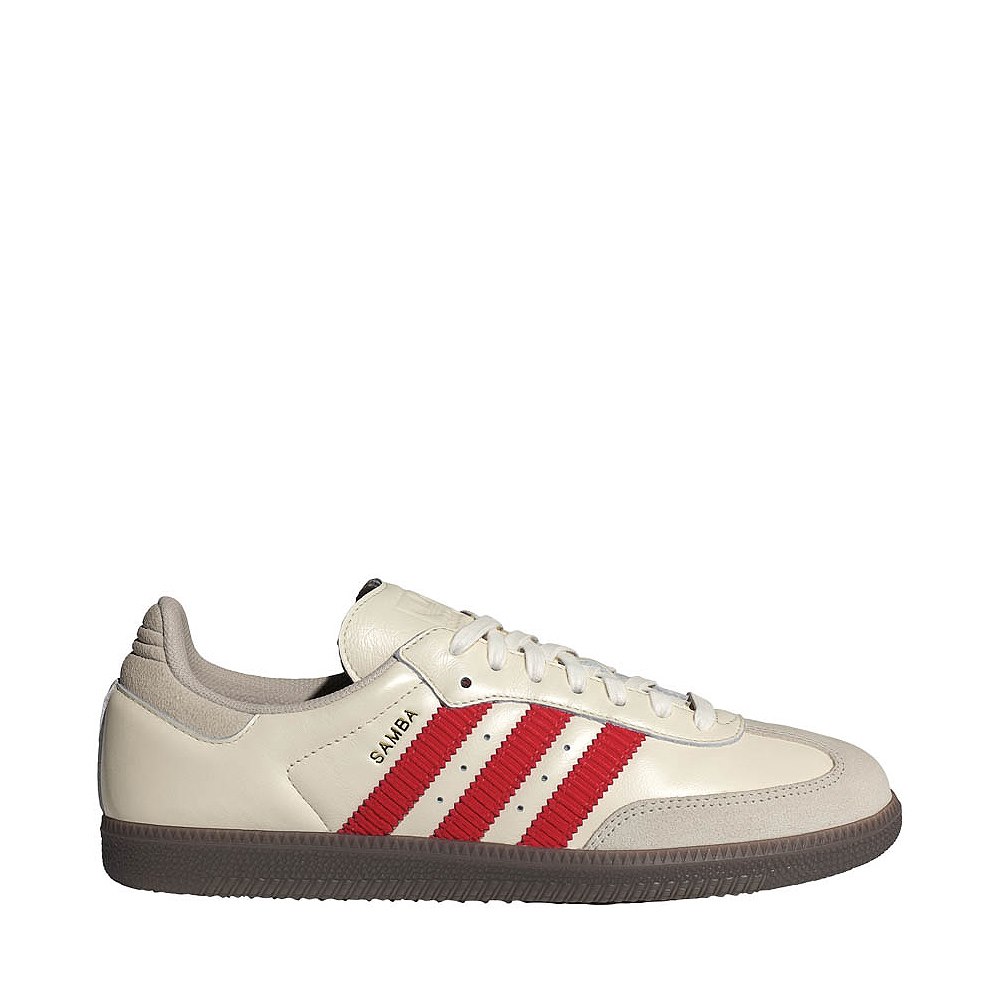 Mens adidas Samba OG Athletic Shoe - Off White / Better Scarlet / Gum