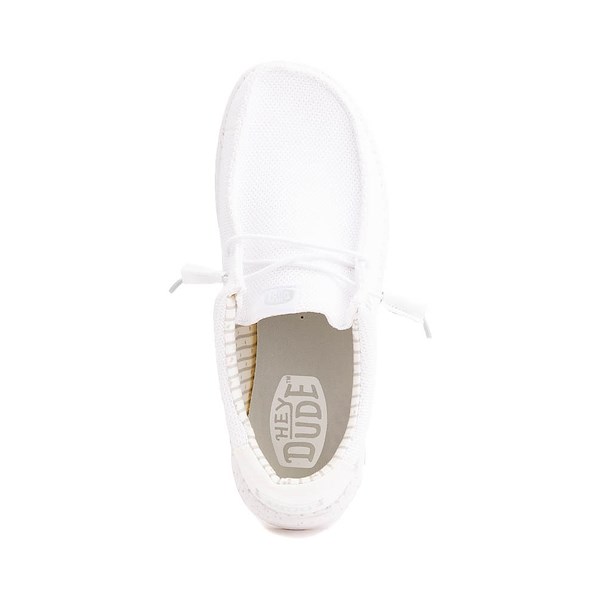 alternate view Mens HEYDUDE Wally Stretch Sox Slip-On Casual Shoe - WhiteALT2