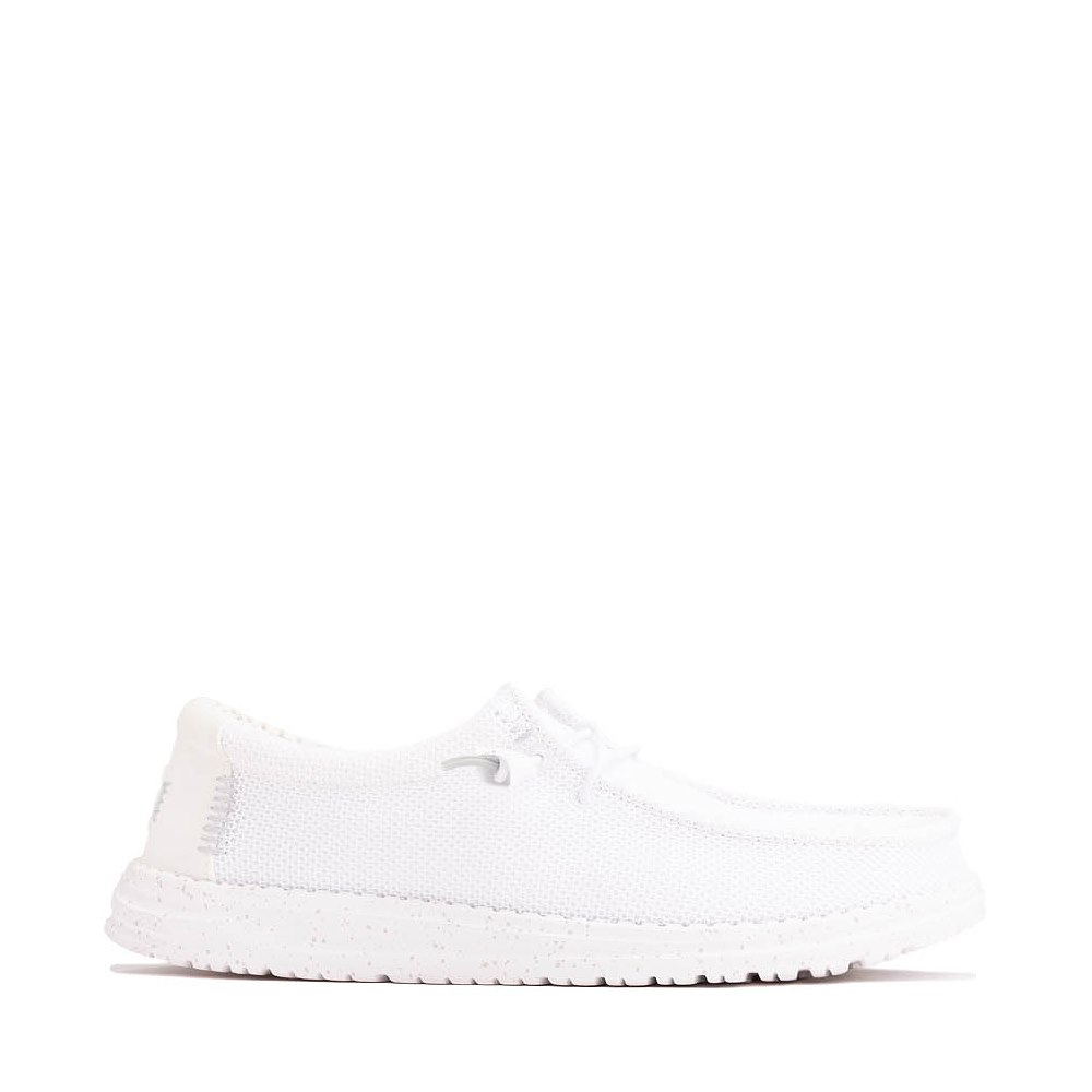 Mens HEYDUDE Wally Stretch Sox Slip-On Casual Shoe - White