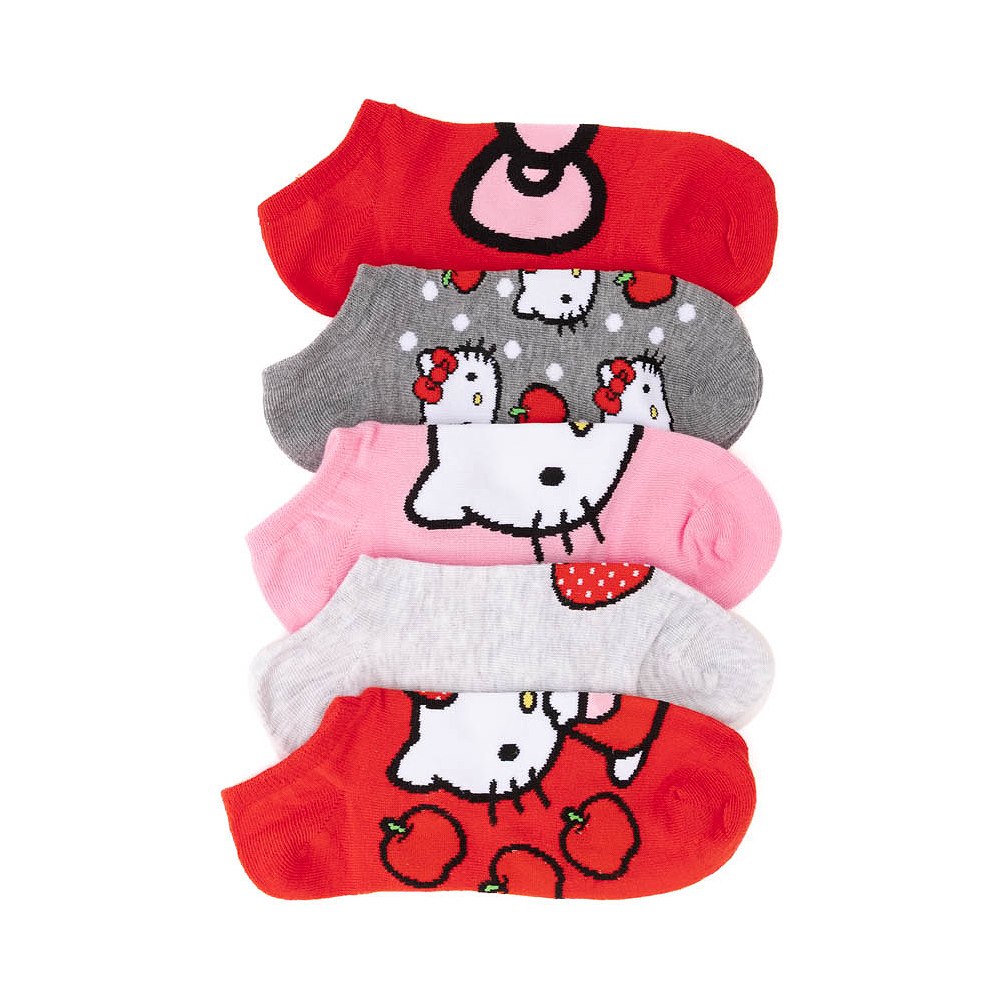 Womens Hello Kitty&reg; No Show Socks 5 Pack - Multicolor