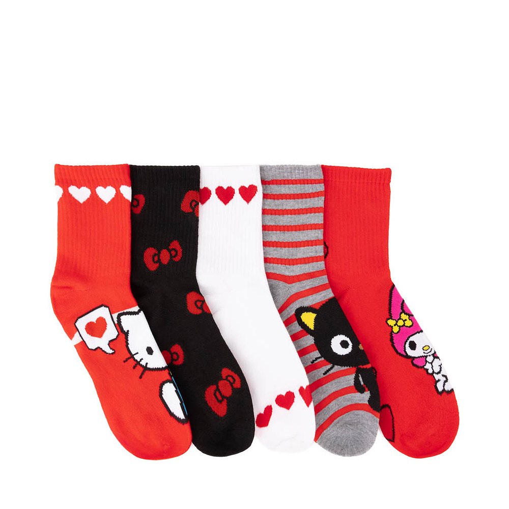 Womens Hello Kitty&reg; Crew Sock 5 Pack - Multicolor