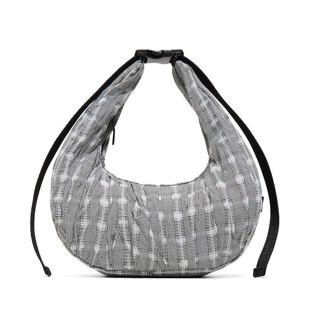 Hunter Mini Lune Ruched Shoulder Bag - Black / White Pattern