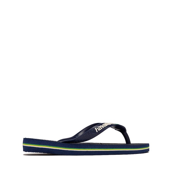 alternate view Havaianas Brazil Logo Flip-Flop - Toddler / Little Kid - NavyALT1