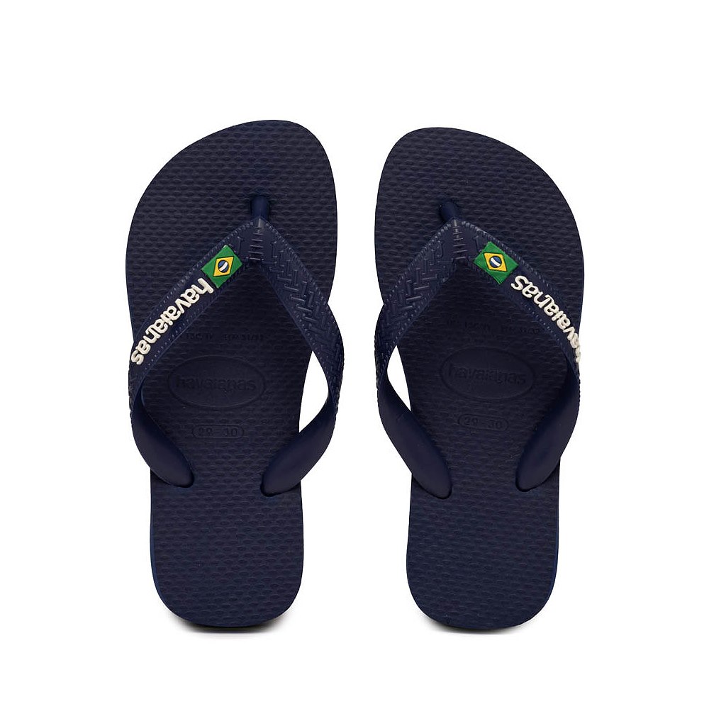 Havaianas Brazil Logo Flip-Flop - Toddler / Little Kid - Navy
