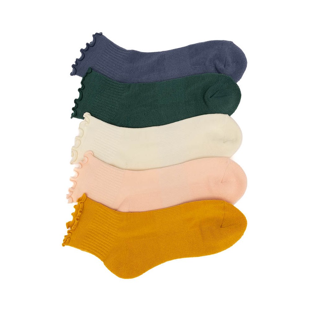 Womens Lettuce Sport Quarter Socks 5-Pack - Multicolor
