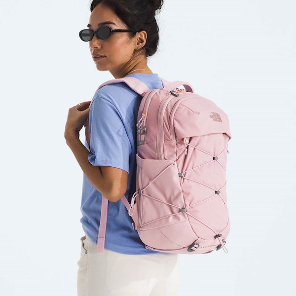 alternate view Womens The North Face Borealis Luxe Backpack - Metal Pink / Burnt Coral MetallicALT1BADULT