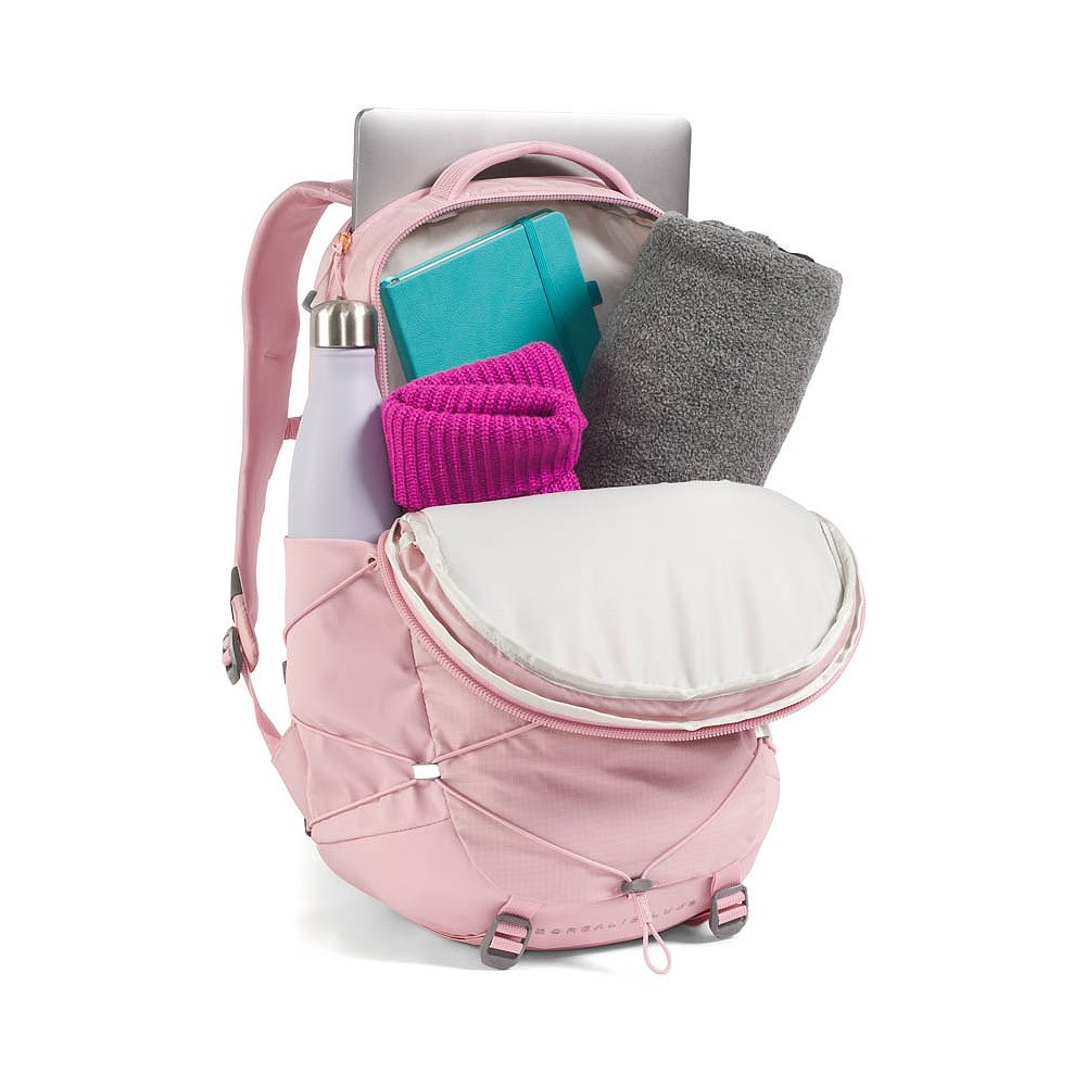 journeys pink north face backpack Womens The North Face Borealis Luxe Backpack - Metal Pink / Burnt Coral  Metallic