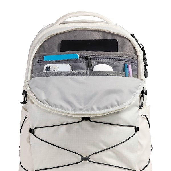 alternate view The North Face Borealis Backpack - White Dune / BlackALT3