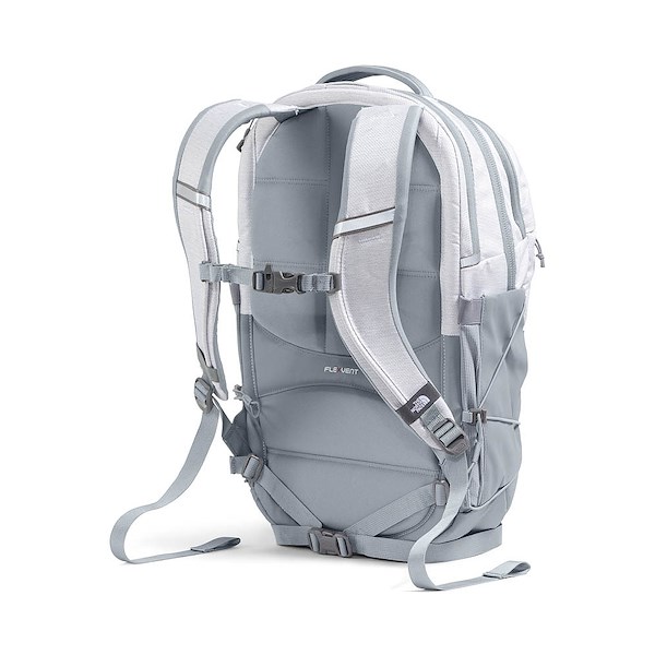 alternate view The North Face Borealis Backpack - TNF White Metallic Melange / Mid GreyALT2