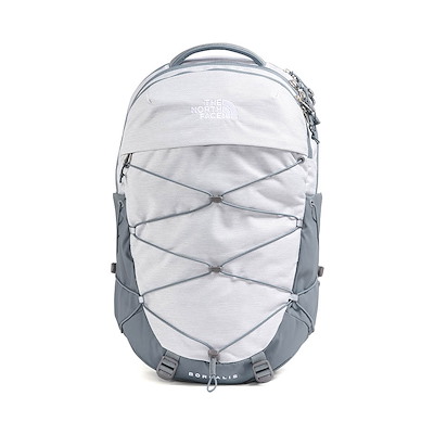 Main view of The North Face Borealis Backpack - TNF White Metallic Melange / Mid Grey