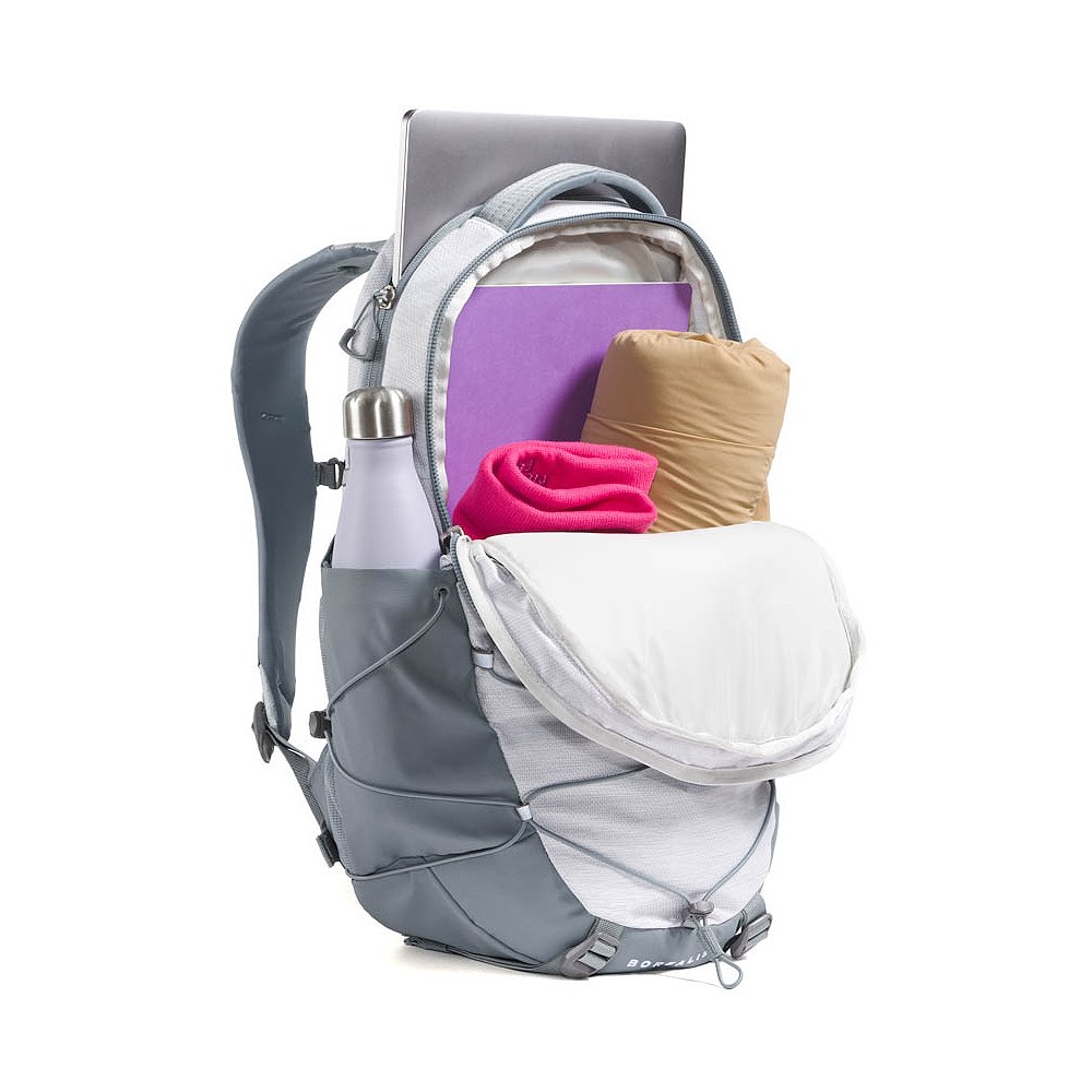 heather gray and metallic silver north face backpack The Jester Everyday Laptop The 360 The North Face Jester Backpack