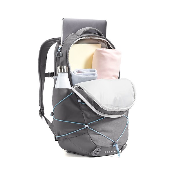alternate view The North Face Borealis Backpack - Zinc Grey Dark Heather / Powder BlueALT1