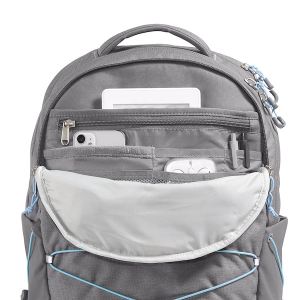 alternate view The North Face Borealis Backpack - Zinc Grey Dark Heather / Powder BlueALT3