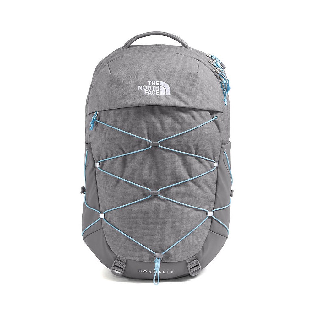 The North Face Borealis Backpack - Zinc Grey Dark Heather / Powder Blue