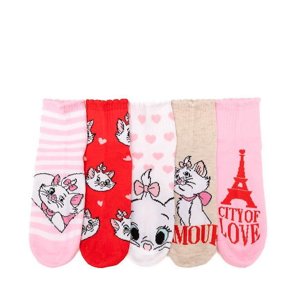 alternate view Disney Aristocats Heart Quarter Socks 5-Pack - Little Kid - MulticolorALT1