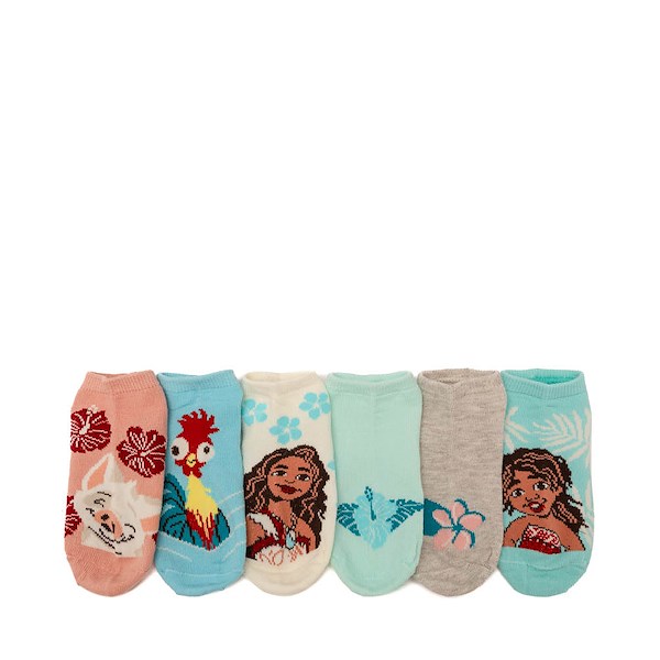 alternate view Disney Moana 2 Low Cut Socks 6-Pack - Little Kid - MulticolorALT1