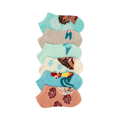 Main view of Disney Moana 2 Low Cut Socks 6-Pack - Little Kid - Multicolor