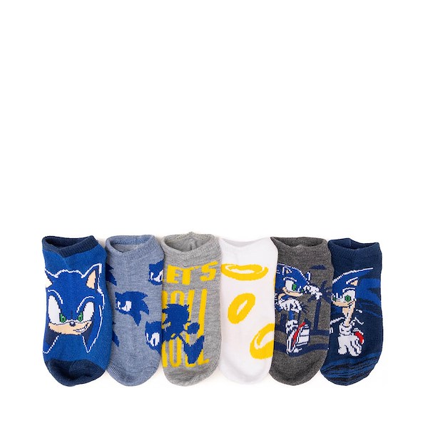 alternate view Sonic the Hedgehog&trade; Rings Low Cut Socks 6-Pack - Little Kid - MulticolorALT1