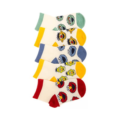 Main view of Sesame Street Quarter Socks 5-Pack - Toddler - Multicolor