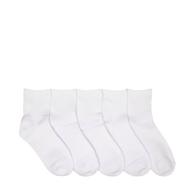Main view of Womens Half Crew Socks 5 Pack - White