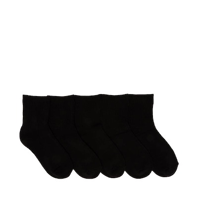 Main view of Womens Half Crew Socks 5 Pack - Black