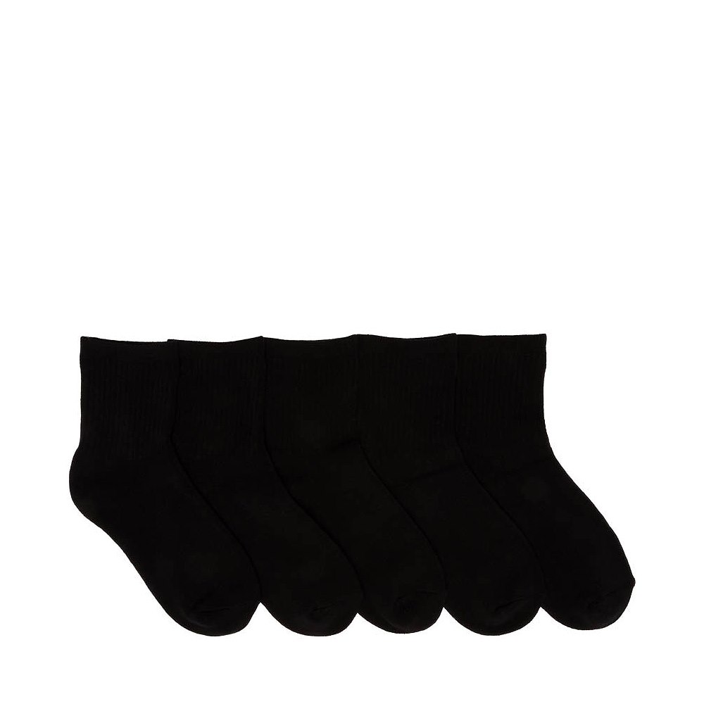 Womens Half Crew Socks 5 Pack - Black