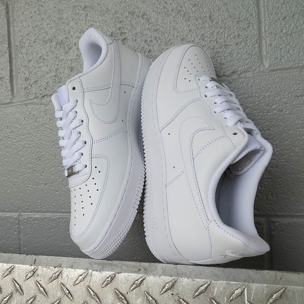 alternate view Mens Nike Air Force 1 '07 Athletic Shoe - White / WhiteHERO