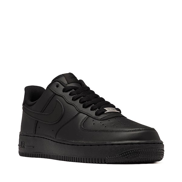 alternate view Mens Nike Air Force 1 '07 Athletic Shoe - Black / BlackALT5
