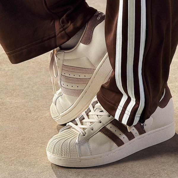 alternate view Womens adidas Originals x Molly Mae Superstar II Latte Athletic Shoe - Cream White / Earth Strata / Cream WhiteALT1C