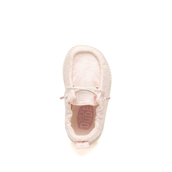 alternate view HEYDUDE LILDUDE Slip-On Stretch Jersey Casual Shoe - Baby - Light PinkALT2