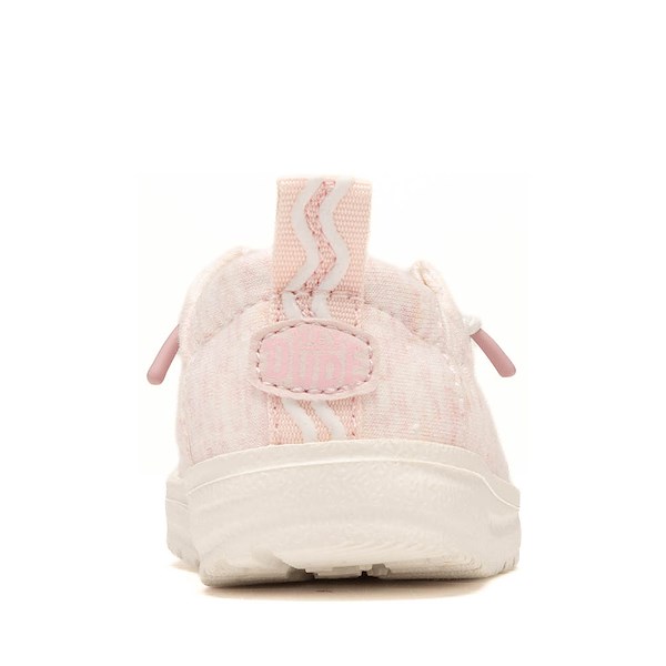 alternate view HEYDUDE LILDUDE Slip-On Stretch Jersey Casual Shoe - Baby - Light PinkALT4