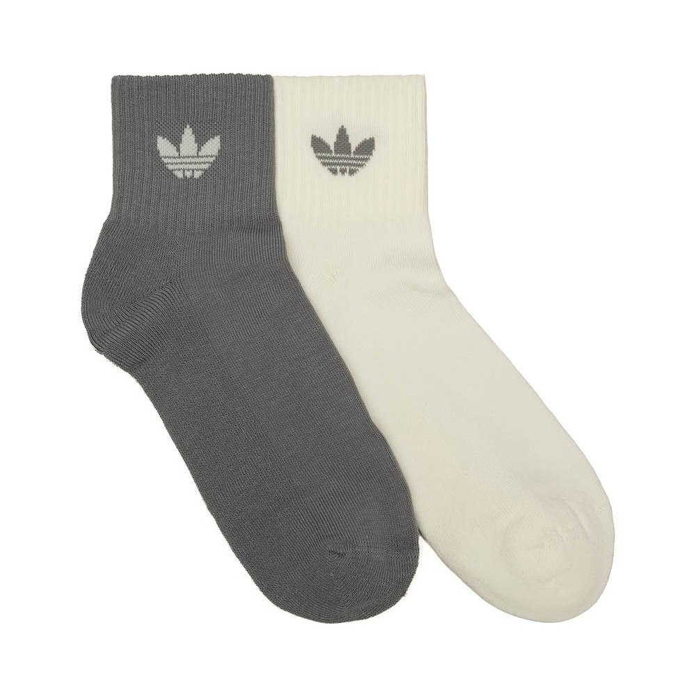 adidas Originals Mid Ankle Socks 2-Pack - Off White / Grey Three
