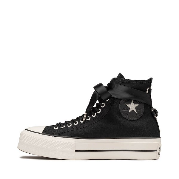 alternate view Womens Converse Chuck Taylor All Star Lift Bows & Rings High-Top Sneaker - BlackALT1