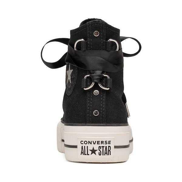 alternate view Womens Converse Chuck Taylor All Star Lift Bows & Rings High-Top Sneaker - BlackALT4