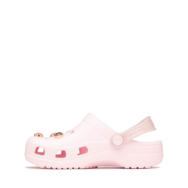 alternate view Crocs Classic Bling Bows Clog - Little Kid / Big Kid - Pink MilkALT1