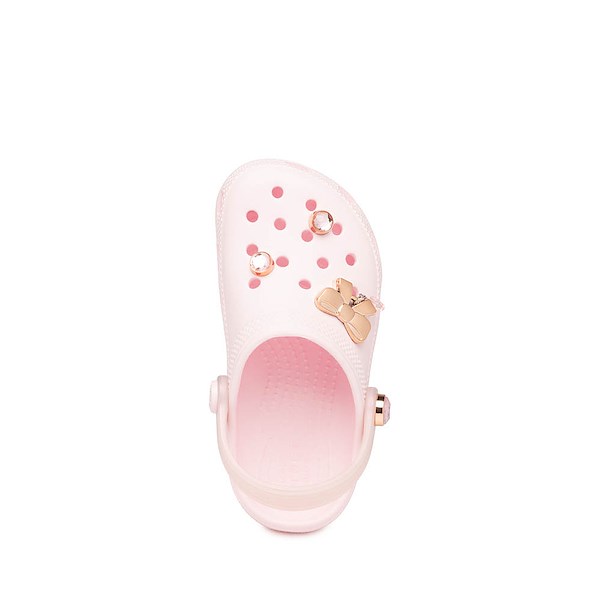 alternate view Crocs Classic Bling Bows Clog - Baby / Toddler - Pink MilkALT2